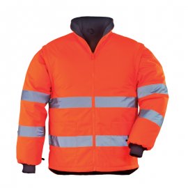 RODWAY reflexný kabát 4v1 oranžovo/modrý  7ROPO bunda